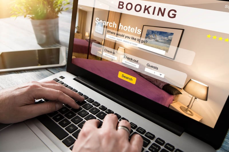 Hospitality call center agent assisting travelers