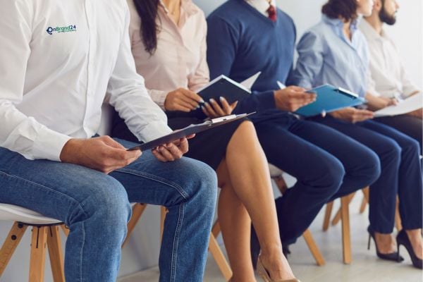Call center staffing candidates in interviews