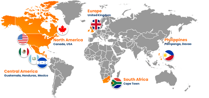 OnBrand24 Call Center Locations Map