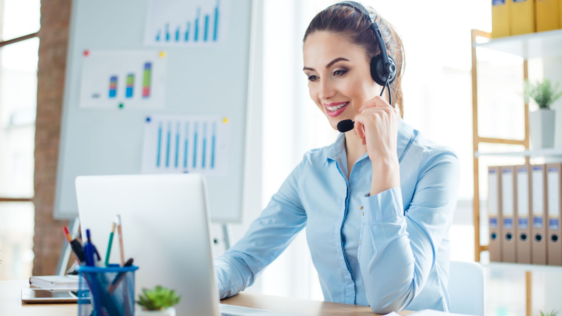Back office outsourcing services team processing data and documents for OnBrand24 clients